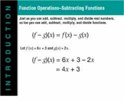 1 6 Function Operation Pre Calculous